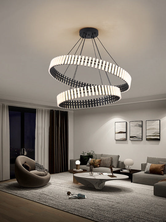Modern Led Piano Ceiling Chandeliers Nordic Ring Living Dining Room Pendant Lamp Bar Bedroom