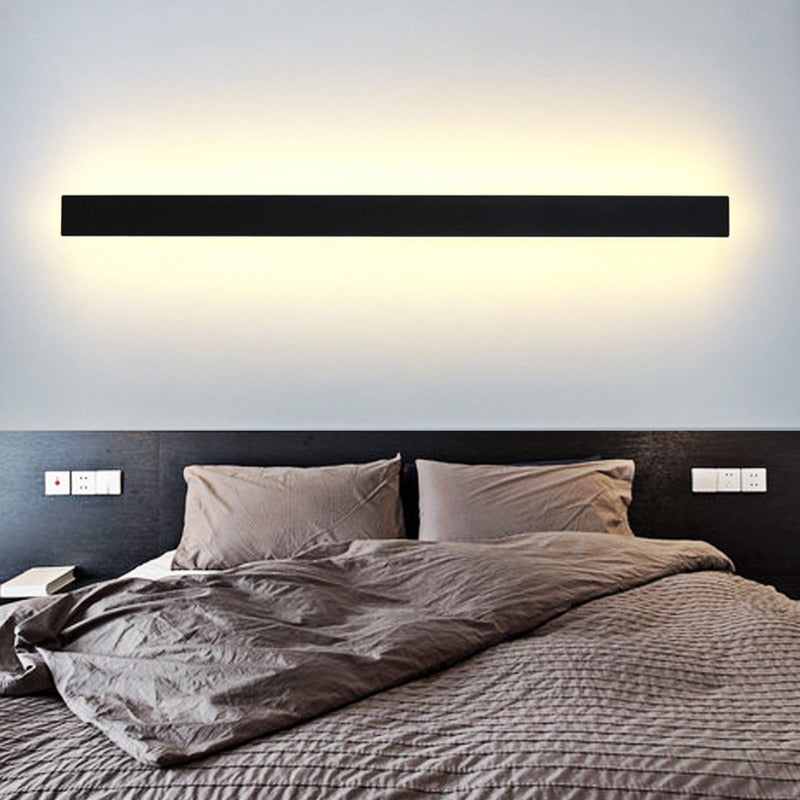 Led Modern Long Wall Lamp Indoor Light Surface Mounted Living Room Sofa Background Sconce Nordic