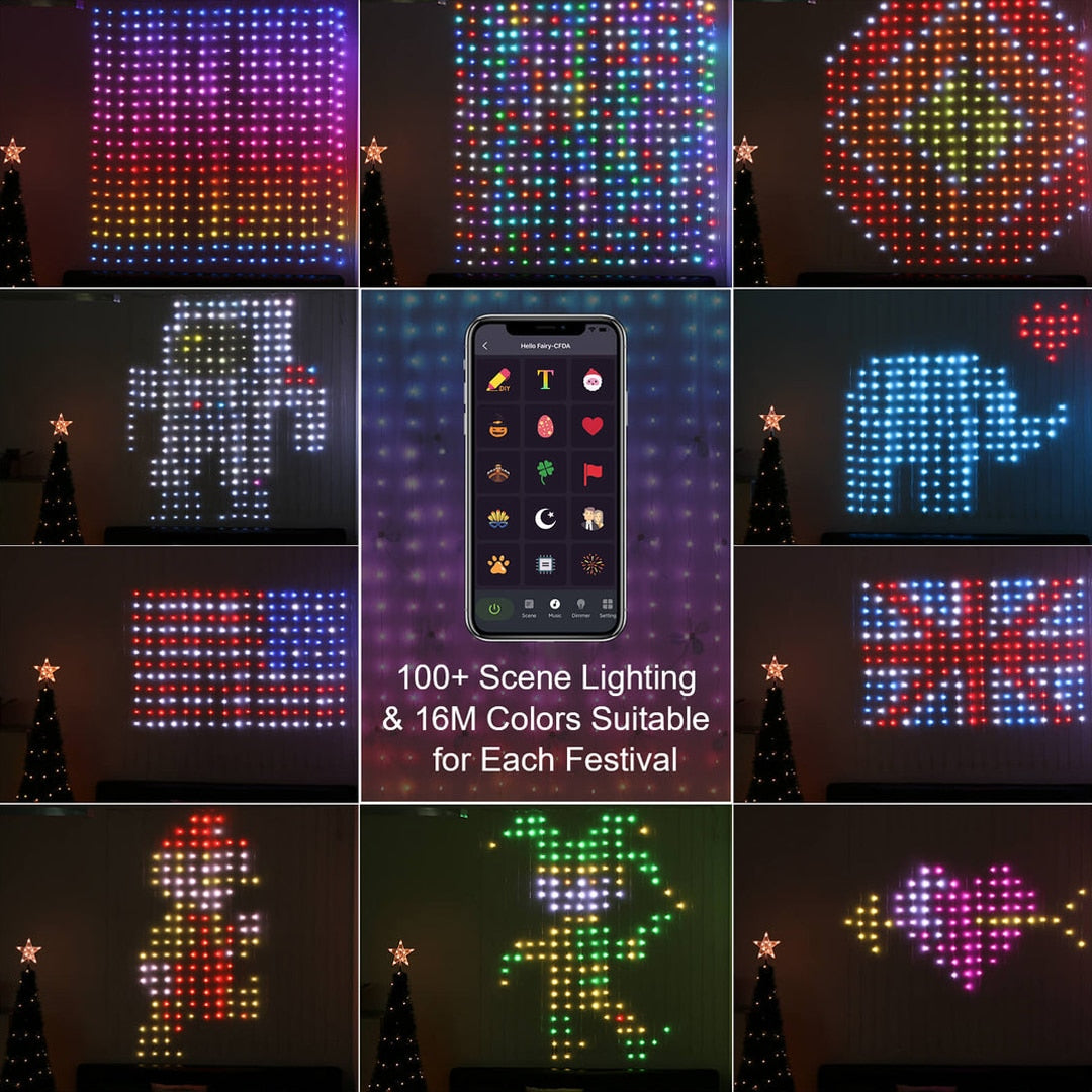 Smart Curtain Led Lights: App - Controlled Programmable Decor For Gazebos And Holidays Led String