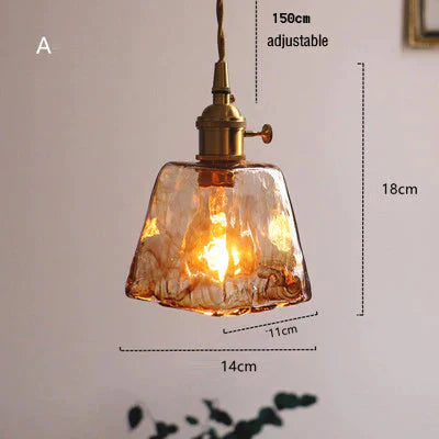 Vintage Brass Chandelier Glass Lamp Art Creative Personality A / No Light Source Pendant