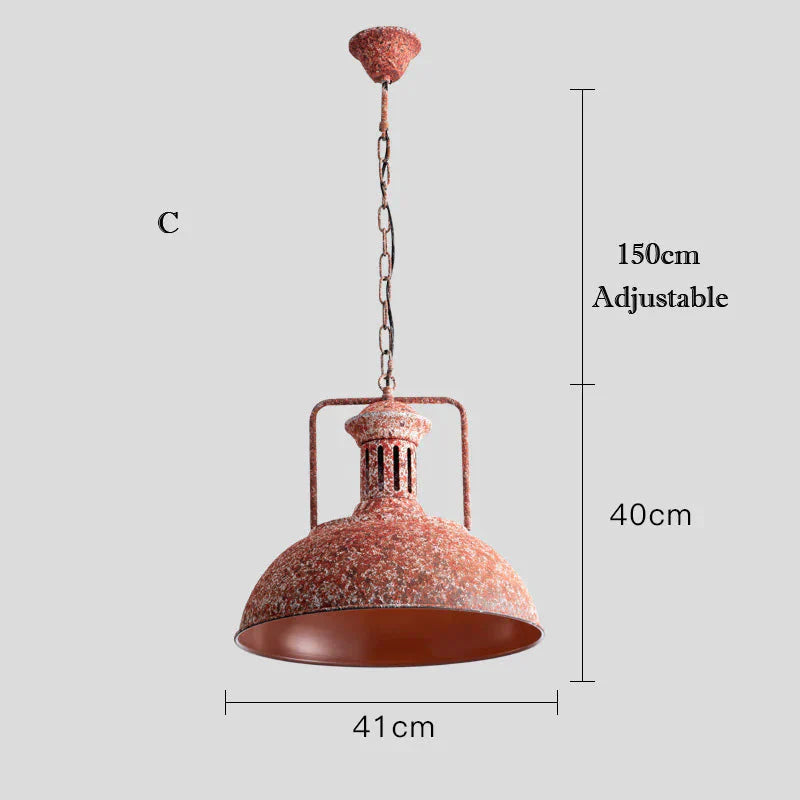 American Country Lamp Retro House Chandeliers Section C Pendant