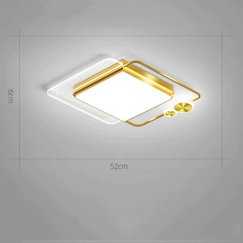 Simple Modern Originality Of Ceiling Lamp In Bedroom C - L52 Xw52 Xh6Cm / Stepless Dimming