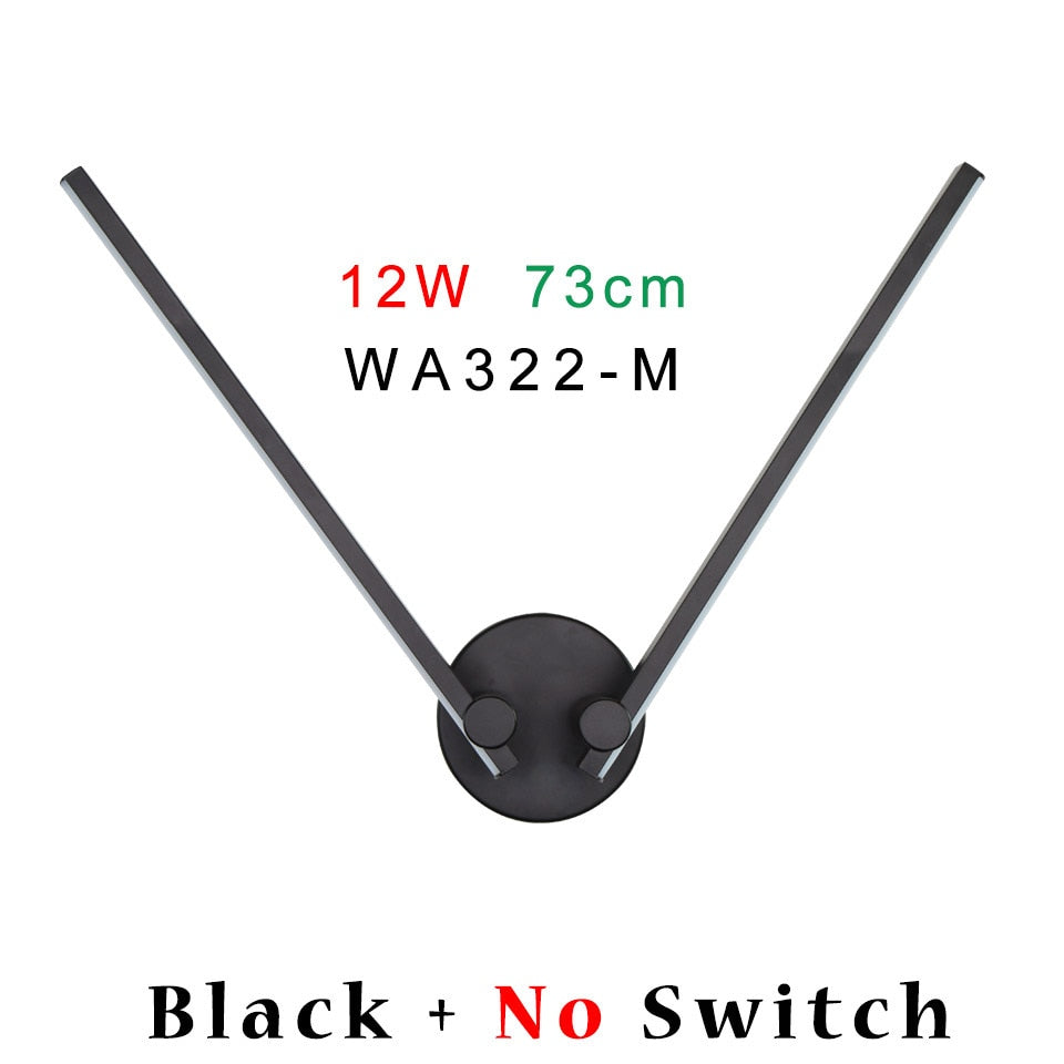 Nordic Minimalist Creative Indoor Wall Lamp With 300° Arm Black No Switch - M / Warm White 3000K