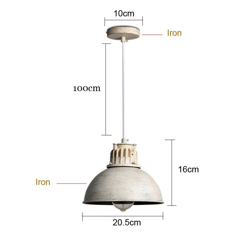 American Loft Chandelier Retro E27 Droplight Industrial Pendant Lamp Restaurant Bar Dining Room