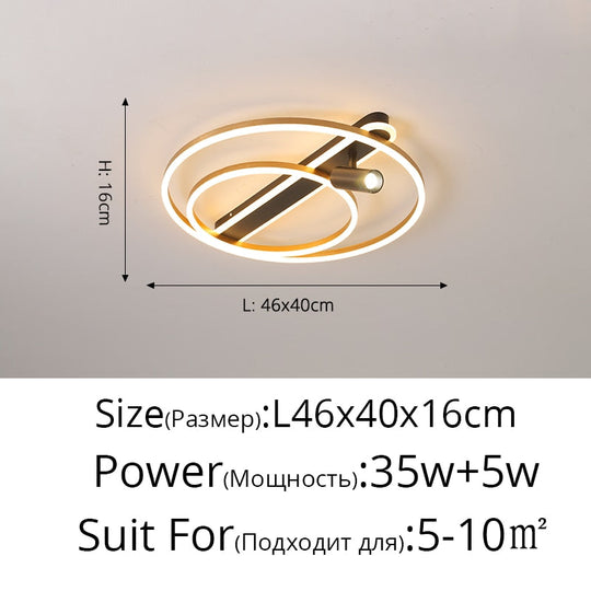 Nordic Bedroom Ceiling Lamp Modern Minimalist Style With Spotlight Led Master Study 46Cm 35 5W