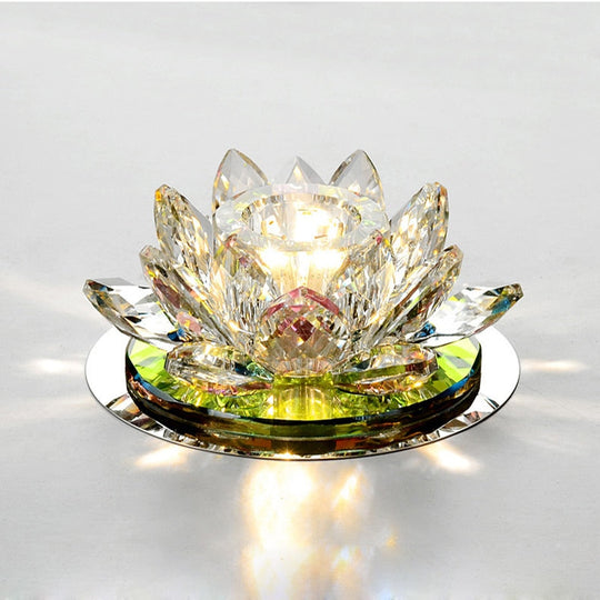 Crystal Led Ceiling Light 3W Ac90 - 260V Modern Lamp Aisle Corridor Hall Lighting Pumpkin Lotus