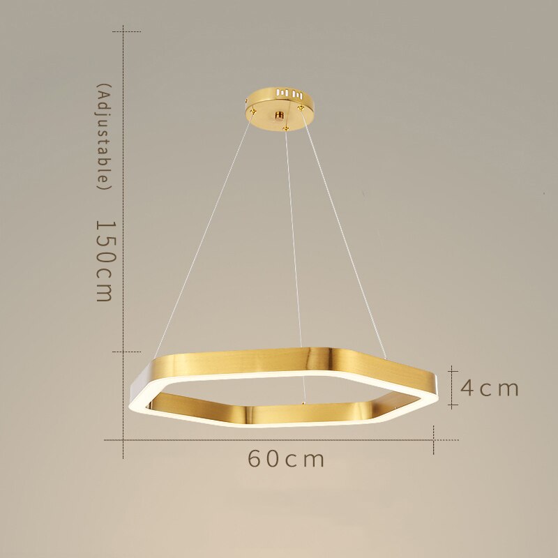Modern Led Chandelier Gold Living Room Lamp Luxury Creative Stainless Shop Light Fixture