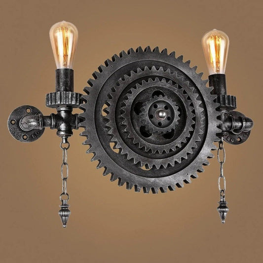 Industrial Light Design Wall Lamp Restaurant Coffee Shop Bar American Retro Gear Creative Bedroom