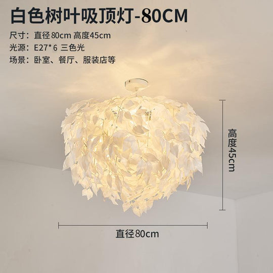 Modern Led Chandelier Creative Personality Feather Round Led Lamp Restaurant Bar Cafe Living Room