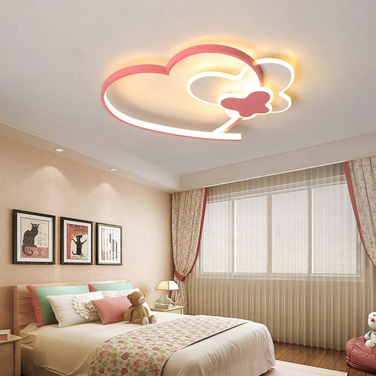 Nordic Modern Heart Shaped Ceiling Lights Indoor Lighting Lamps For Living Room Bedroom Children