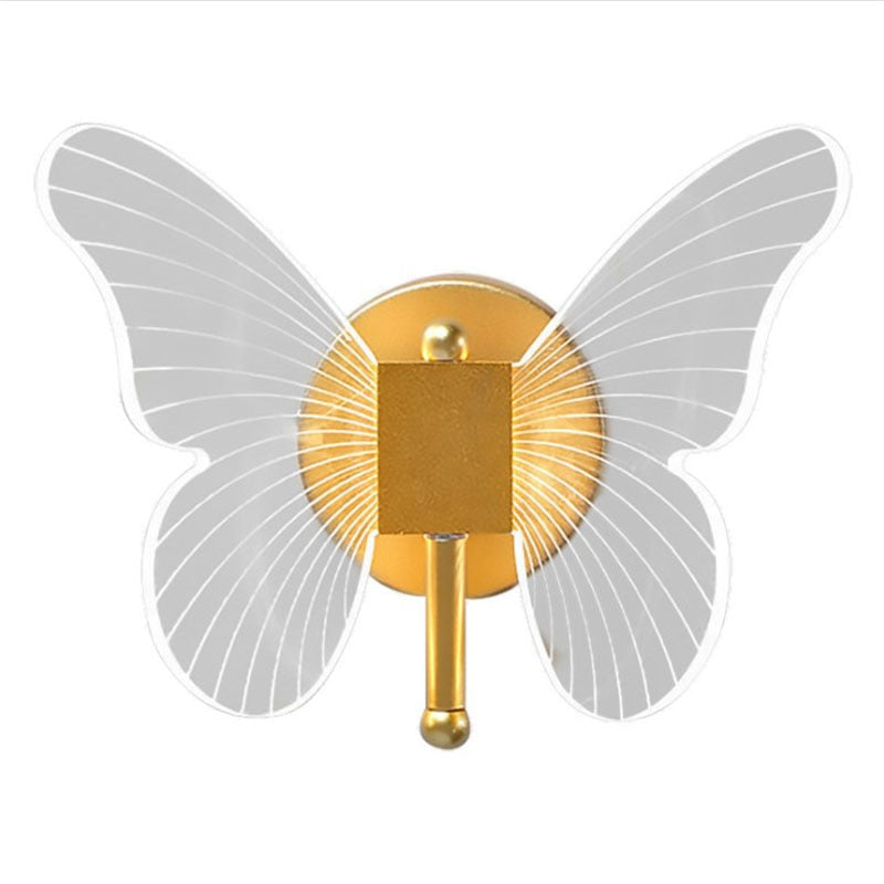 Modern Nordic All Copper Led Butterfly Wall Lamp Wall