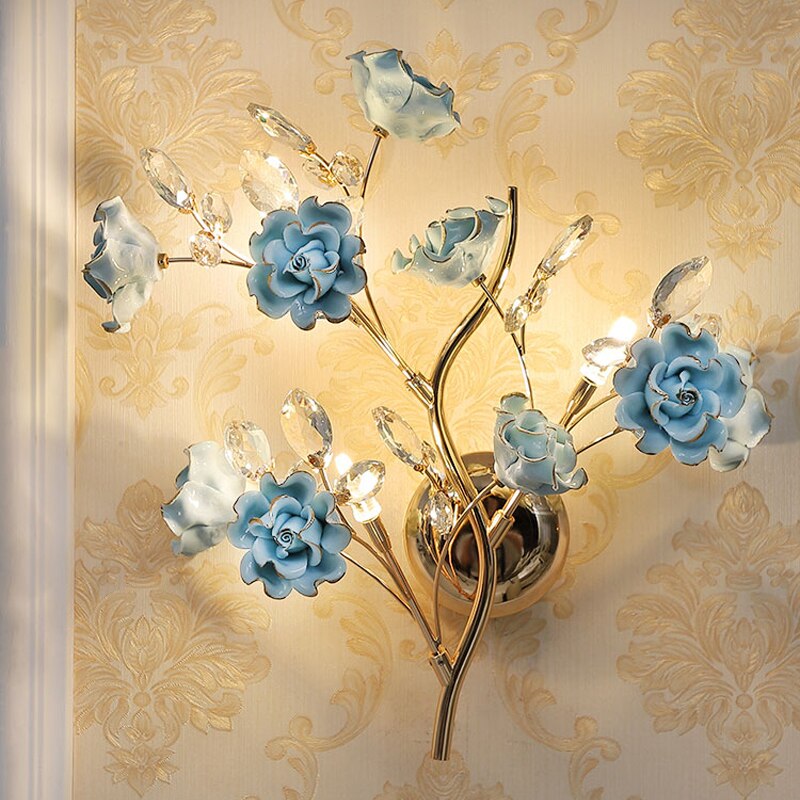 European Led Crystal Wall Lamp - Staircase And Bedroom Illumination Wall Lamp