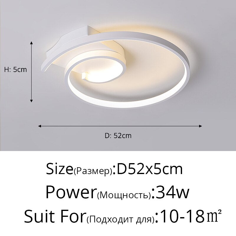 Modern Led Chandeliers Lamp For Bedroom Interior Dining Study Living Room Kitchen Simple Lustre