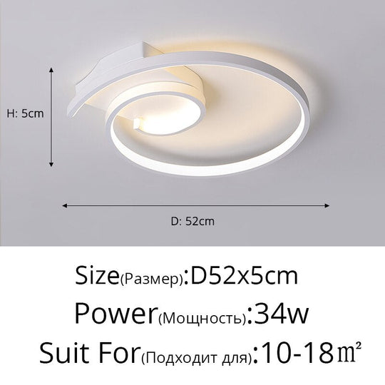 Modern Led Chandeliers Lamp For Bedroom Interior Dining Study Living Room Kitchen Simple Lustre