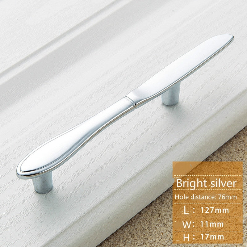Creative Cutlery Furniture Cabinet Handle Knife And Fork Spoon Black Cupboard Kitchen Knobs Drawer