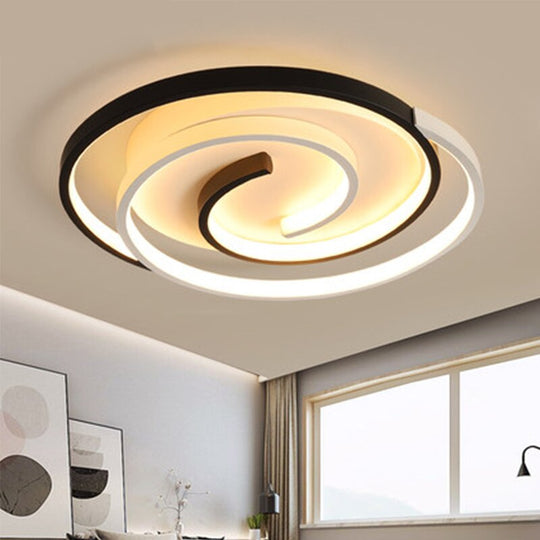 Geometric Creative Aluminum Round Simple Modern Led Bedroom Living Room Study Ceiling Light Light