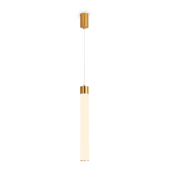 Single Head Cream White Pmma Led Pendant Lamp Nordic Modern Cylindrical Tube Restaurant Bar Front