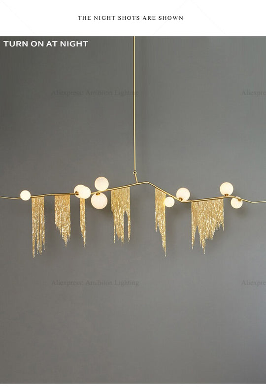 Celestial Charm: Nordic Glass Ball Led Chandeliers For Stylish Indoor Spaces Multi / 3Heads L150Cm