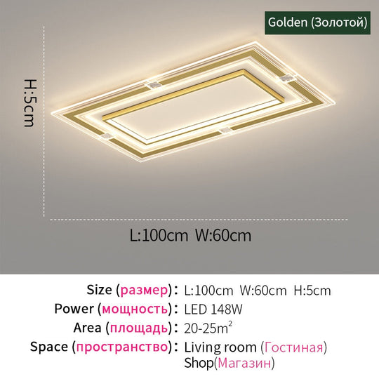 Modern Led Chandelier For Living Room Bedroom Kitchen Home Indoor Ceiling Lamp With Remote Control