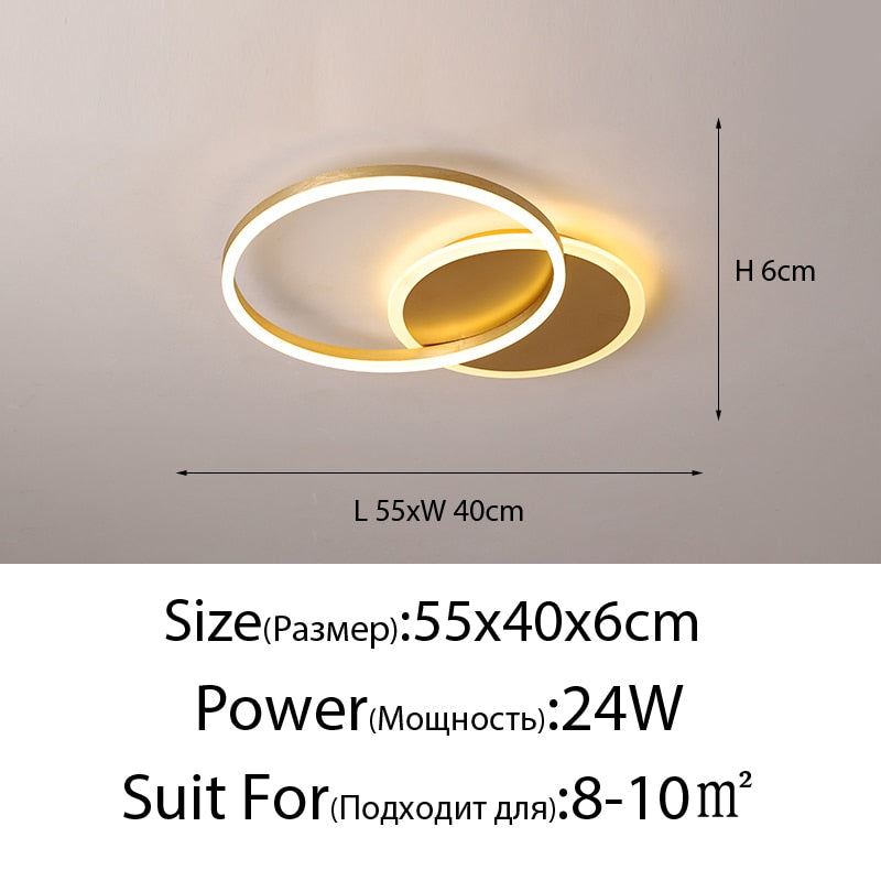 Modern Led Gold Black Chandeliers Lighting For Living Study Room Dimmable Indoor Lamps Parlor Foyer