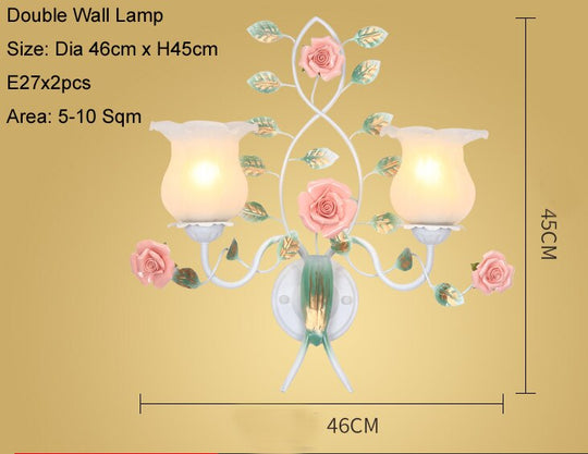 Floral E27 Led Chandelier White Flower Iron Alloy Chandeliers Dining Living Room Rose Lights Lamp