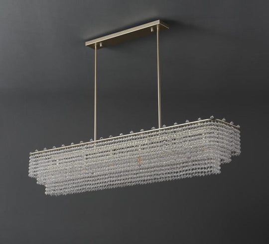 Luxury Crystal Restaurant Chandelier Living Room Bar Designer Long Island Lamps Led Tassel Pendant
