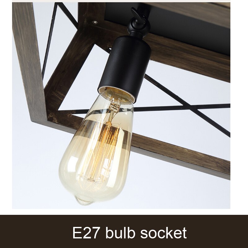 American Retro Industrial Ceiling Lamp Farmhouse Corridor Dining Room Kitchen Bedroom Balcony Light