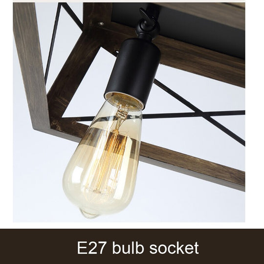 American Retro Industrial Ceiling Lamp Farmhouse Corridor Dining Room Kitchen Bedroom Balcony Light