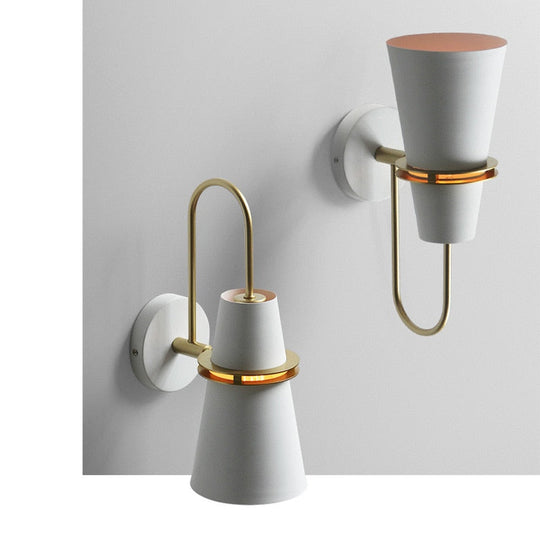 Nordic Inspired Modern Wall Lamp With Led Horn Lighting Design In Black/Blue/White Wall Lamp