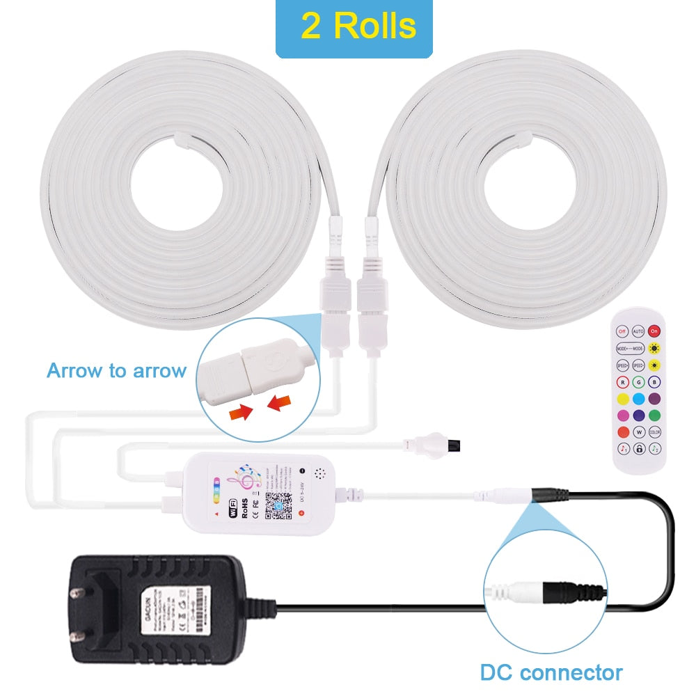 12V Rgb Led Neon Light Strip: Smart Dimmable Decor For Gazebos Led Strip Light