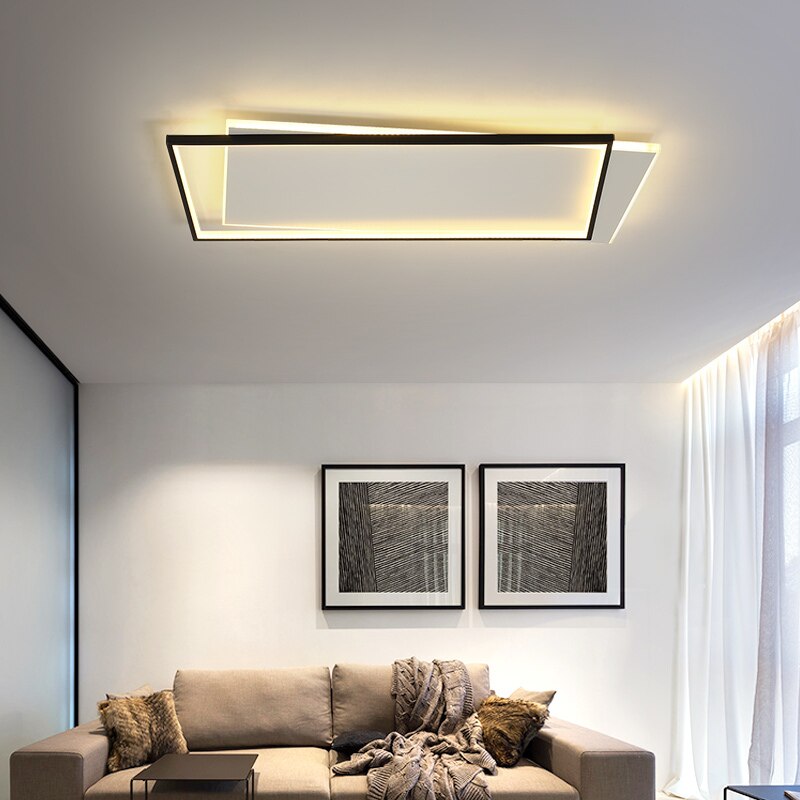 Acrylic Thin Edge Led Chandelier White Frame Decoracion For Living Room Bedroom Lights Lighting