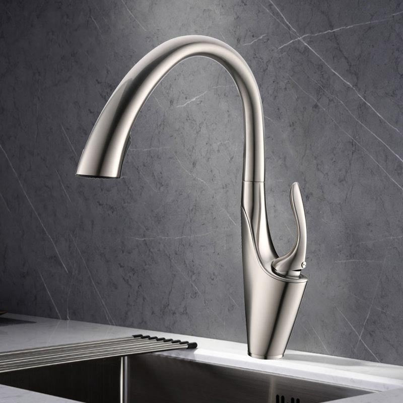 Pull Out Kitchen Sink Faucet Deck Mounted Stream Sprayer Nozzle Hot Cold Mixer Taps Faucets