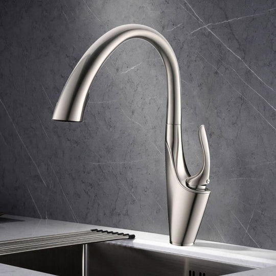 Pull Out Kitchen Sink Faucet Deck Mounted Stream Sprayer Nozzle Hot Cold Mixer Taps Faucets