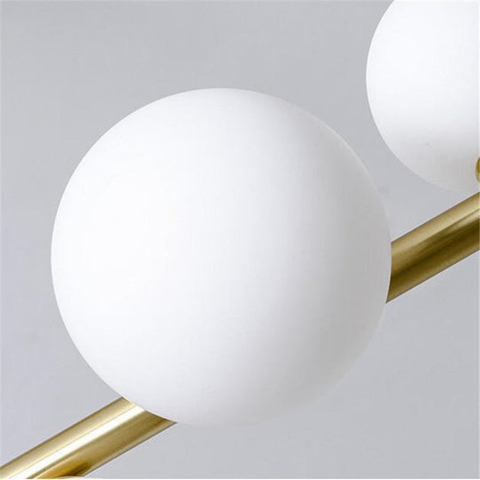 Nordic Simple Gold Color Led Pendant Lights Iron Glass Ball Hanging Lamp Dining Room Office Bar