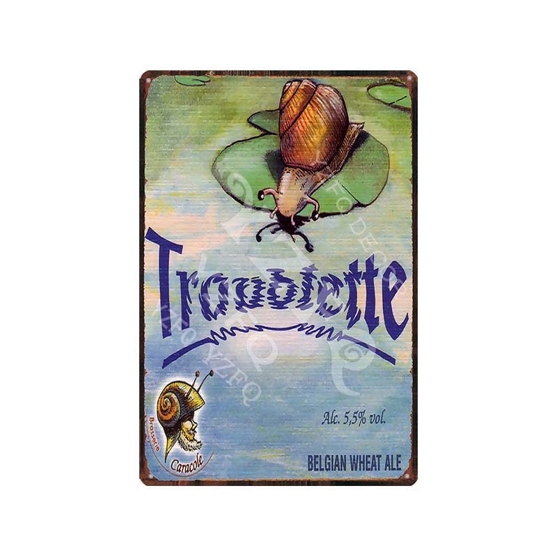Vintage Belgium Beer Tin Signs: Vedett Petrus Retro Metal Plates Du - 9183 / China 20X30Cm Wall
