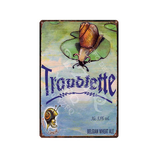 Vintage Belgium Beer Tin Signs: Vedett Petrus Retro Metal Plates Du - 9183 / China 20X30Cm Wall