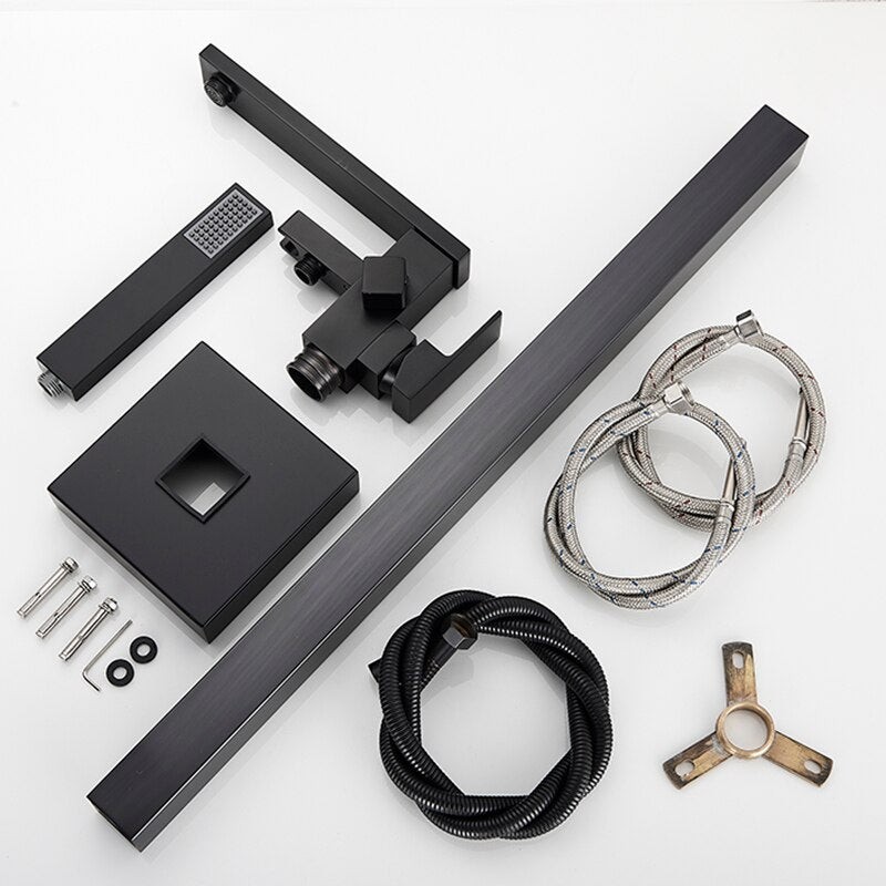 Bathroom Bathtub Faucet Black Flooring Standing Single Handle Cold And Hot Water Mixer Tap Crane