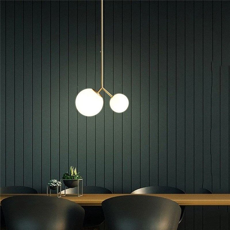 Nordic Design Magic Bean Glass Ball Pendant Lights Simple Individual Restaurant Hanging Lamp Shop