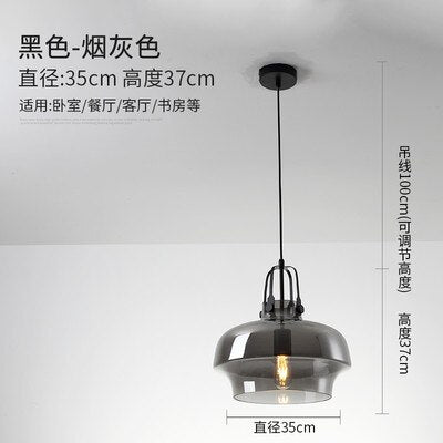 Nordic Glass Pendant Lights - Stylish Postmodern Hang Lamp For Dining Room Bedroom And Bar Decor