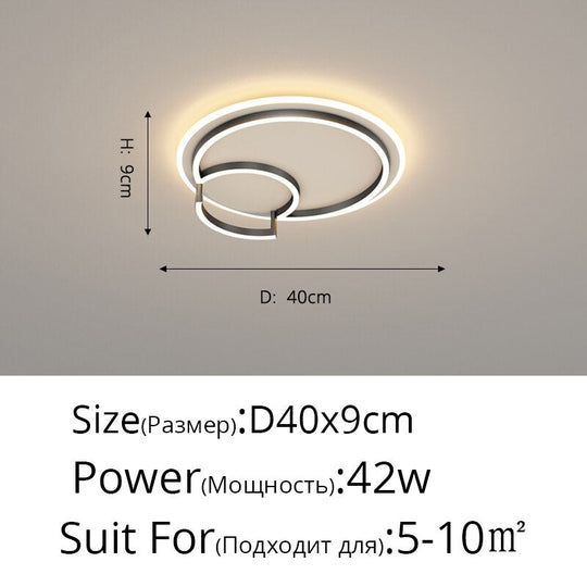 Modern Household Led Chandelier Lighting Simple Bedroom Ceiling Lamp Living Room Aluminum Creative