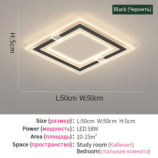 Modern Led Chandelier For Living Room Bedroom Kitchen Home Indoor Ceiling Lamp With Remote Control