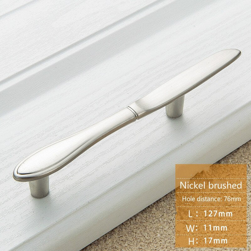 Creative Cutlery Furniture Cabinet Handle Knife And Fork Spoon Black Cupboard Kitchen Knobs Drawer