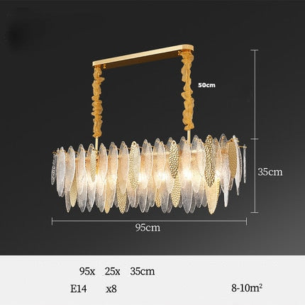 Art Deco Led Postmodern Glass Iron Chandelier Lighting Lustre Suspension Luminaire Lampen For