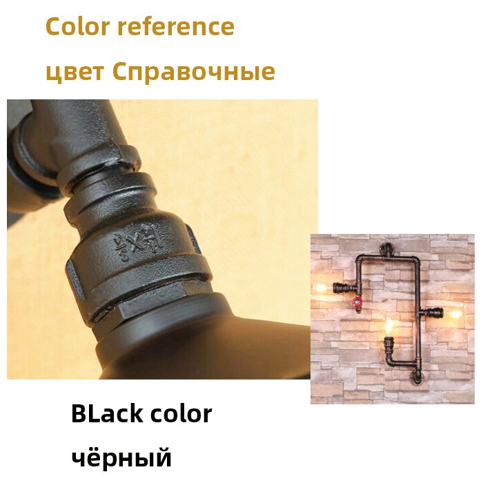 Retro Industrial Creative Entrance Hallway Lighting Iron Pipe Restaurant Wall Lamp Industrail