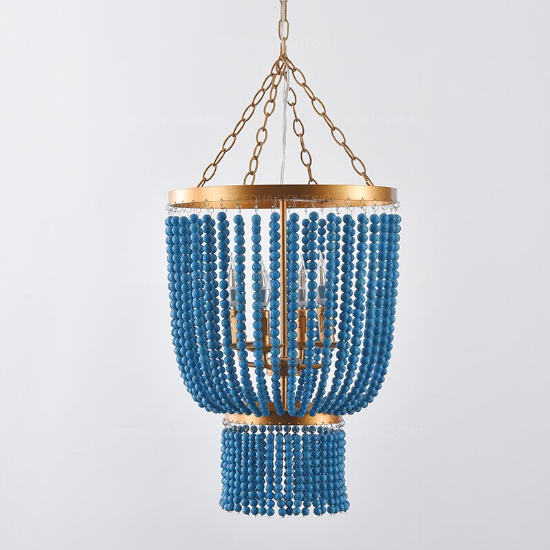 Green Turquoise Chandeliers Golden Lustre Elegant Metal Hanging Light Bedroom Beautiful Princess