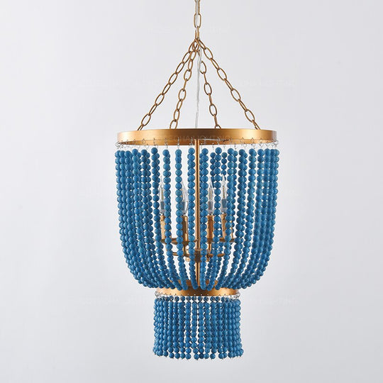 Green Turquoise Chandeliers Golden Lustre Elegant Metal Hanging Light Bedroom Beautiful Princess