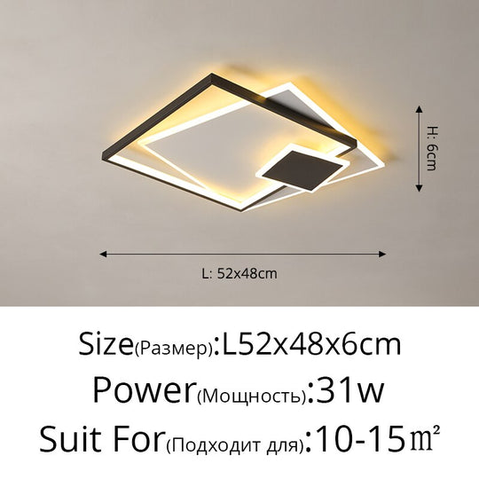 Modern Minimalist Decor Led Chandeliers Nordic Bedroom Ceiling Decoration Lamp Creative Personality
