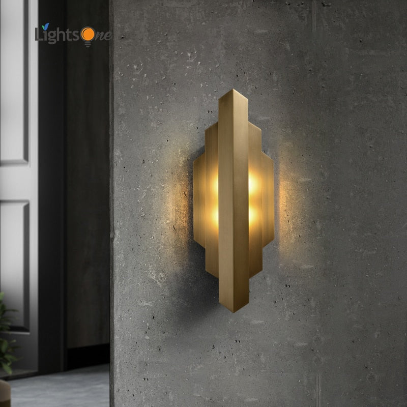 Zenith - Irregular - Shaped Post - Modern Copper Wall Lamp Wall Lamp