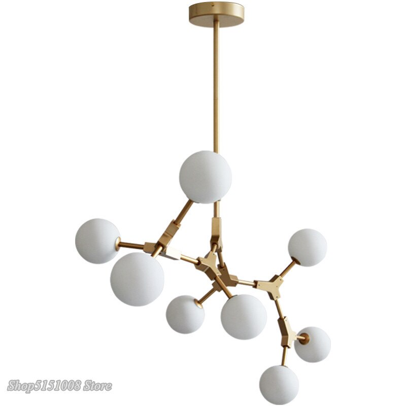 Nordic Living Room Chandelier Lighting Modern Art Dinning Room Bedroom Iron Tree Stick Hanging
