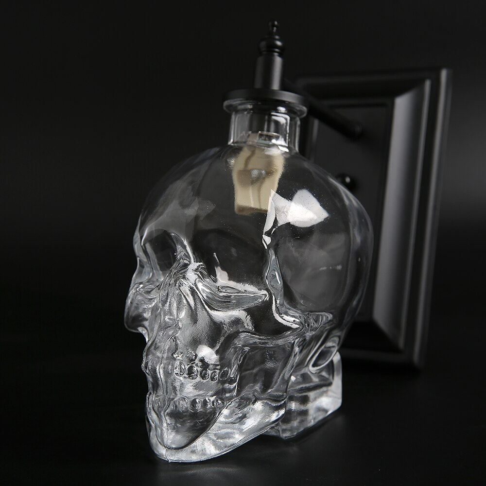 Nordic Loft Industrial Light Designer Retro Skull Glass Wall Lamp Vintage Bracket Lights Corridor